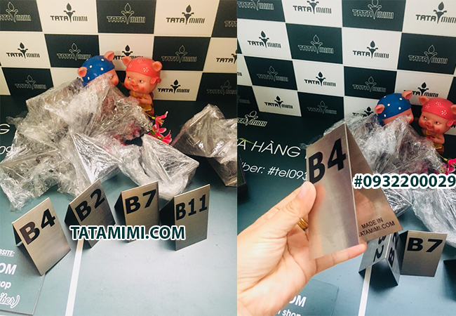 Thẻ bàn cà phê bằng inox