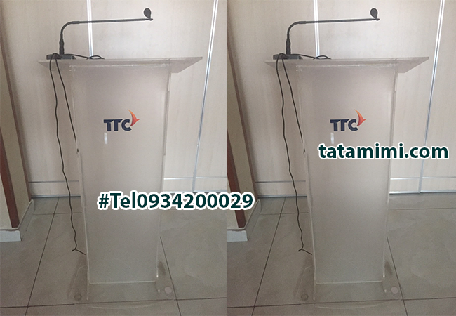 Bục phát biểu- Tatamimi là đơn vị gia công mica theo yêu cầu