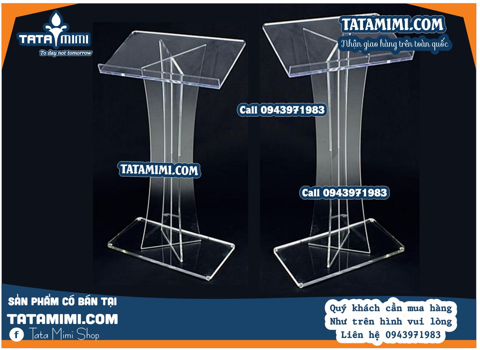 Bục phát biểu mica