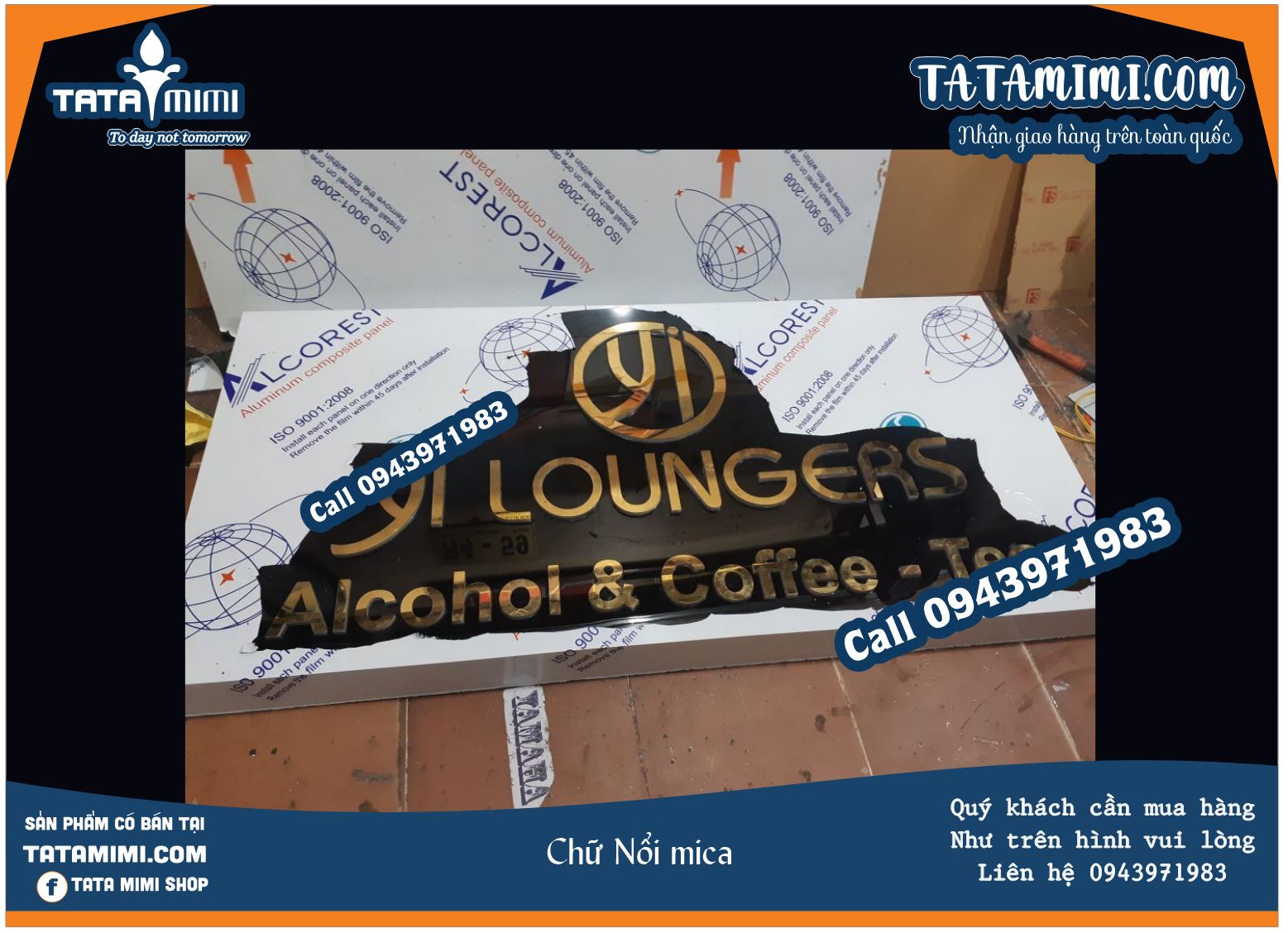 Backdrop từ mica chữ nổi hoặc in uv