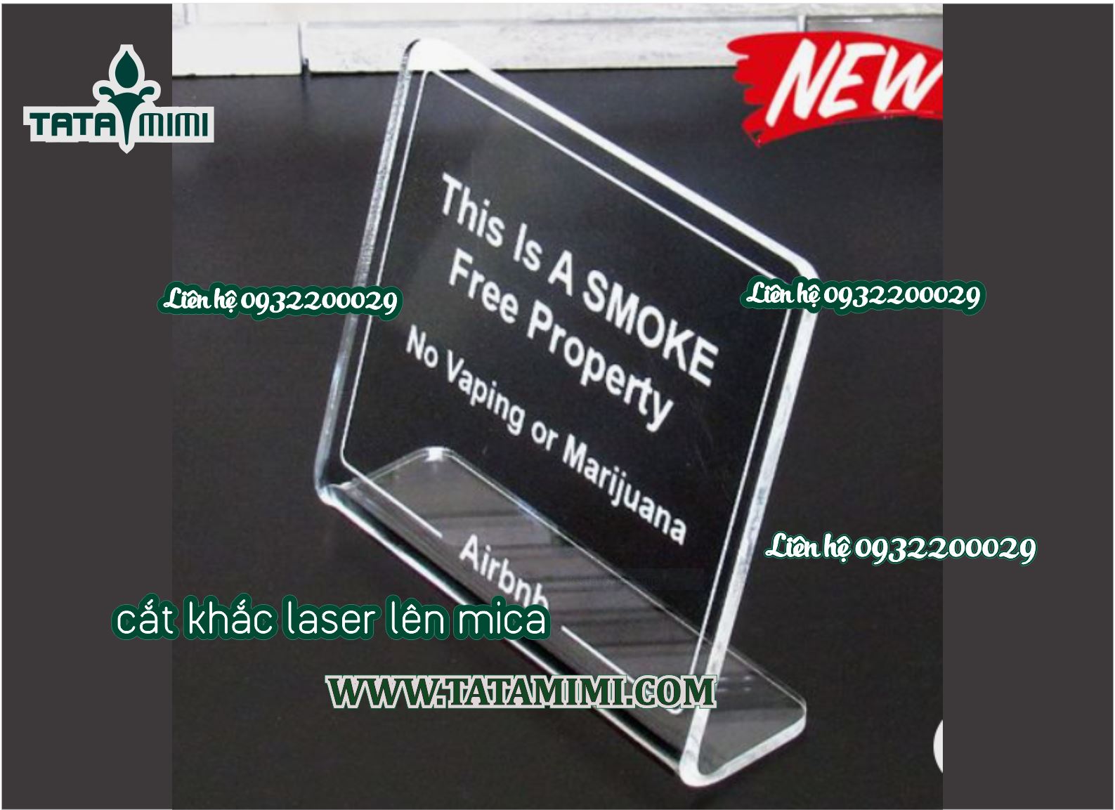 Cắt khắc laser trên mica