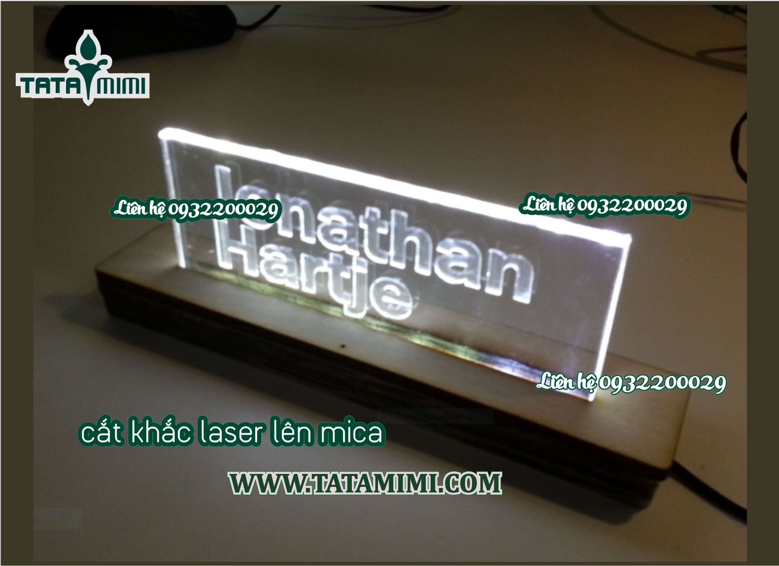 Cắt khắc laser trên mica