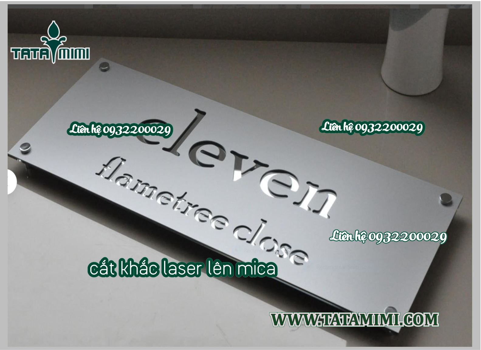 Cắt khắc laser trên mica