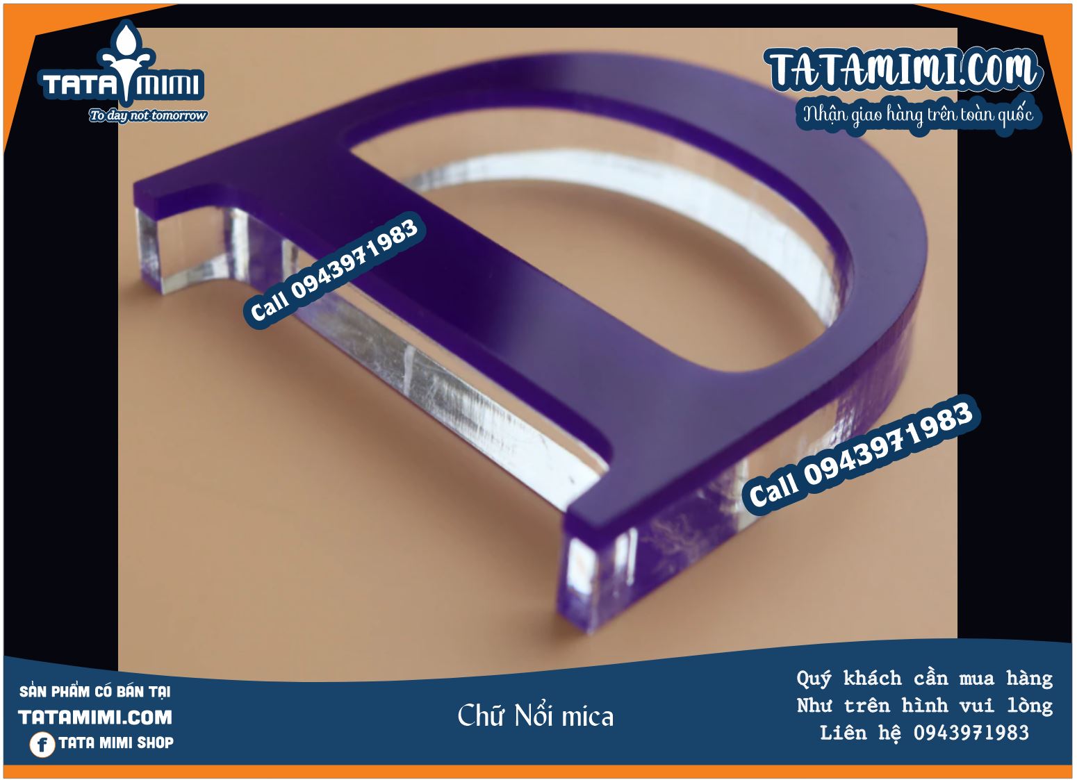 Biển công ty chữ nổi mica