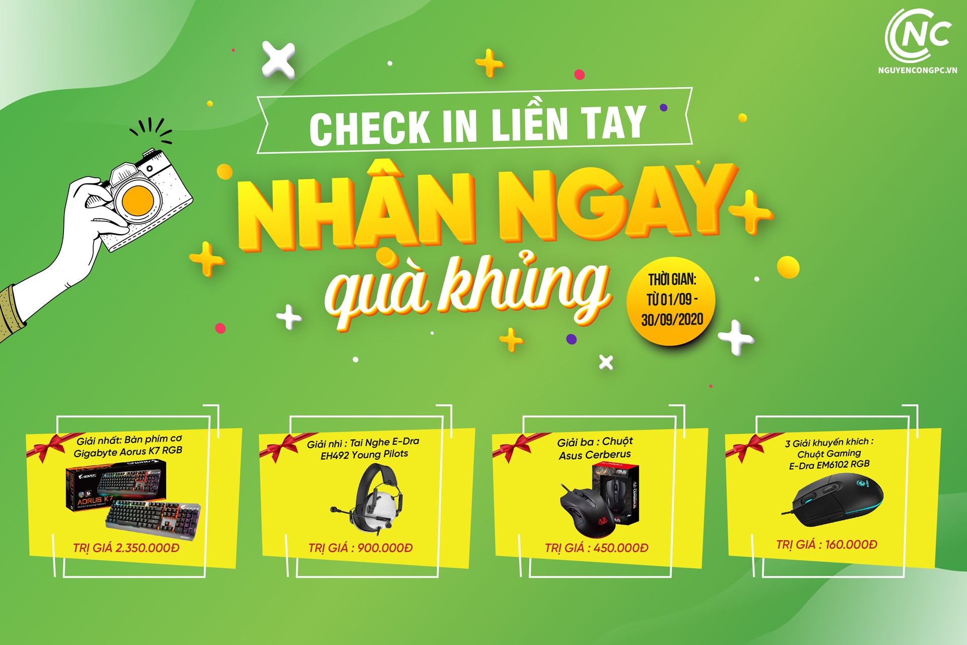 Biểu tượng cái loa Check in nhận quà ,Biển check in nhận quà