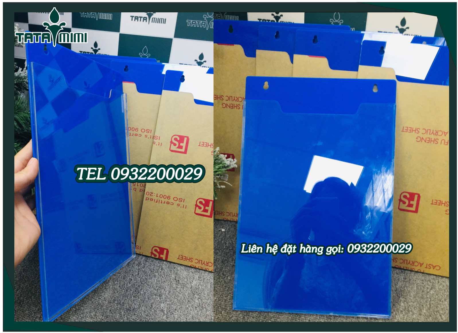 Kệ Checklist Mica Đen Khổ A5