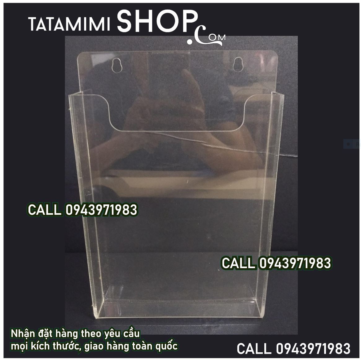 Kệ treo tường mica rộng nhất là bao nhiêu