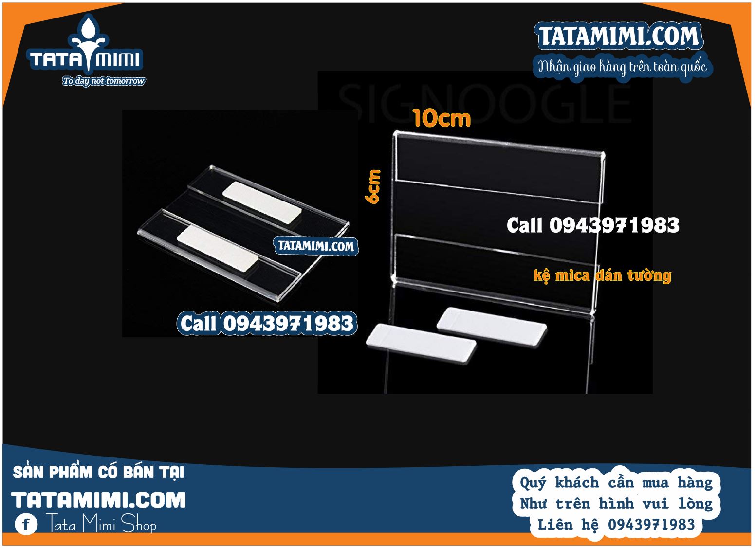 Kệ mica để giá tiền các kích thước