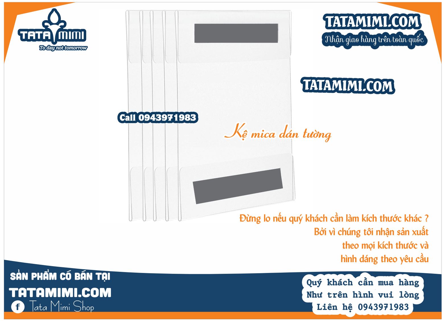 Kệ checklist dán tường 6x9cm loại nhỏ , đặt theo yêu cầu