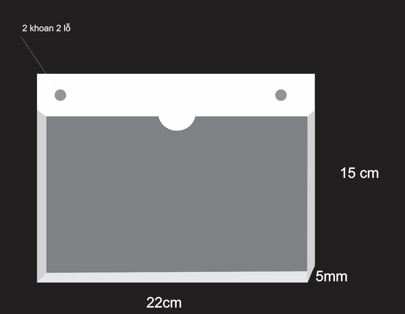 Kệ checklist 15.5cm x 21.5cm x 2cm để bàn