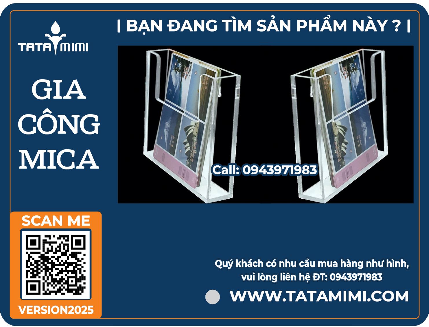 Hộp checklist mica trong treo tường linh hoạt theo yêu cầu.