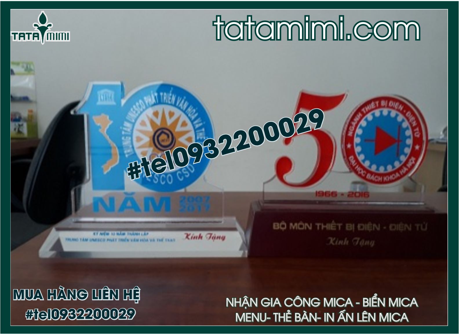 Cúp mica cho lễ kỉ niệm hay vinh danh