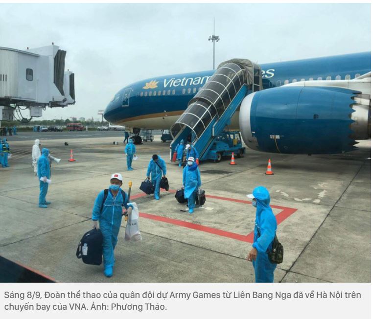 Hà Nội cách ly đoàn thể thao của quân đội dự Army Games tại Nga, trong đó có 14 trường hợp F0