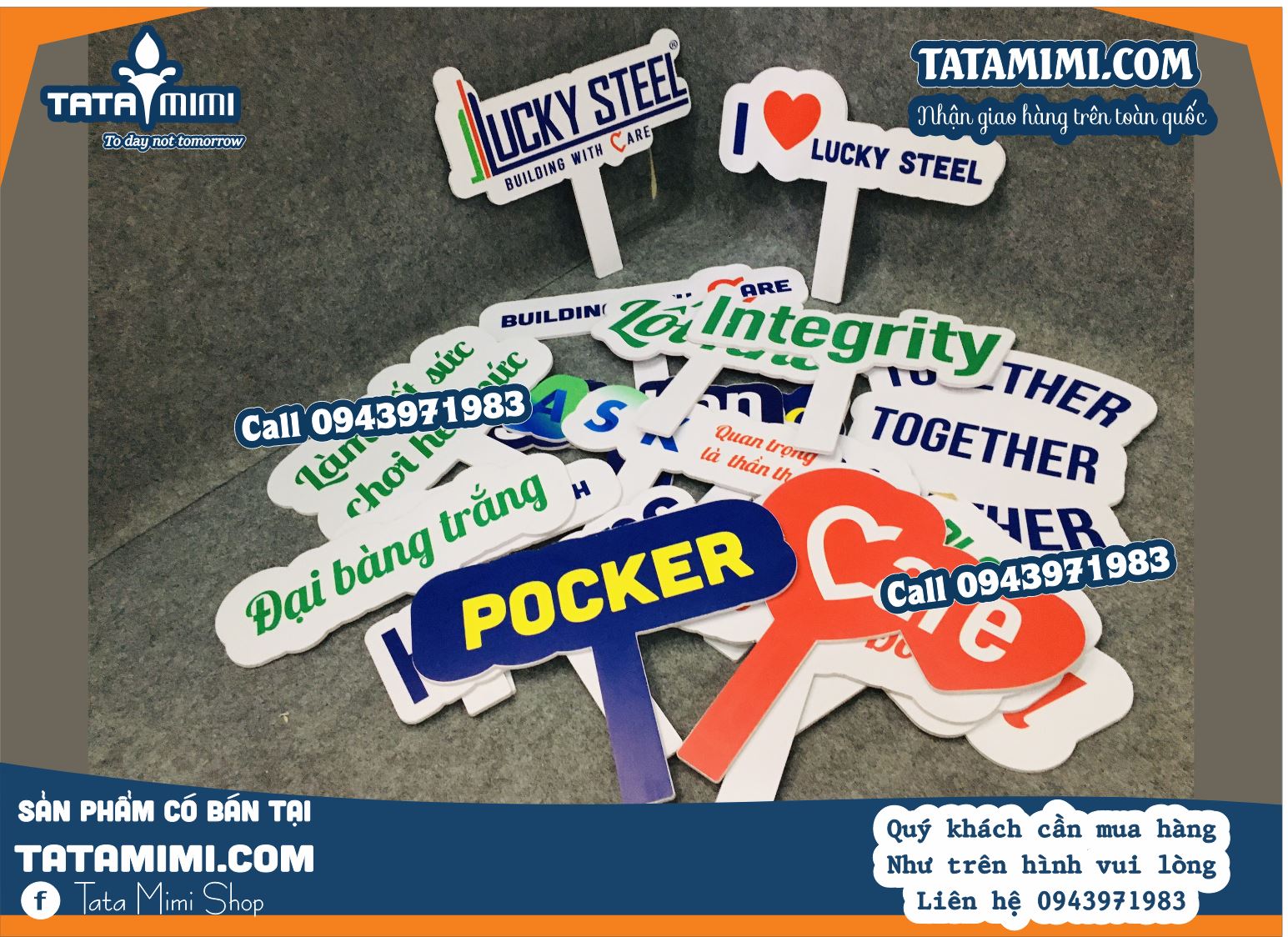 Biển hashtag chụp ảnh cầm tay