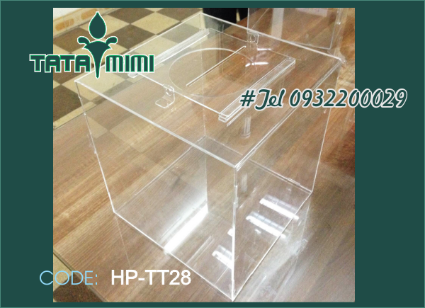 hộp bỏ phiếu bằng mica trong