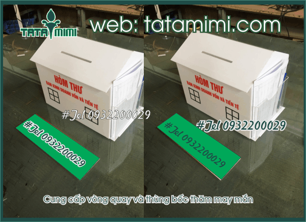 Thùng thư góp ý từ mica trong và trắng sữa