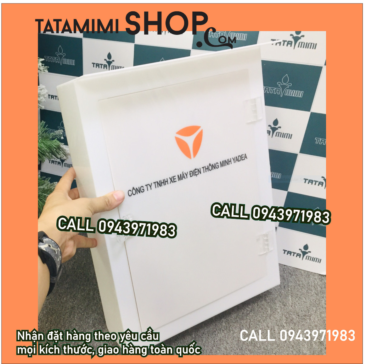 Thùng thư góp ý từ mica trắng sữa với các mẫu