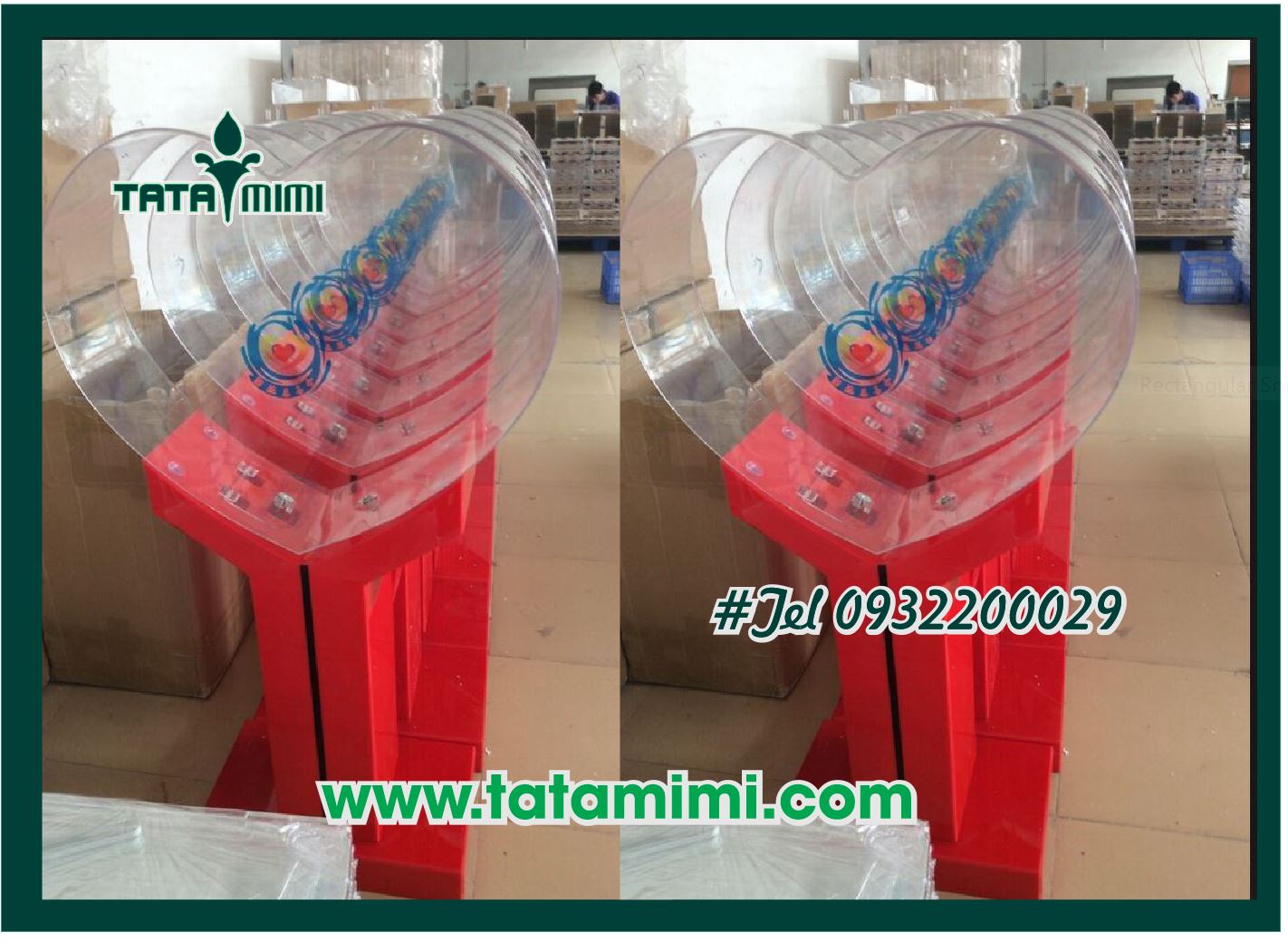 Thùng thư trái tim mica cho các đơn vị làm từ thiện