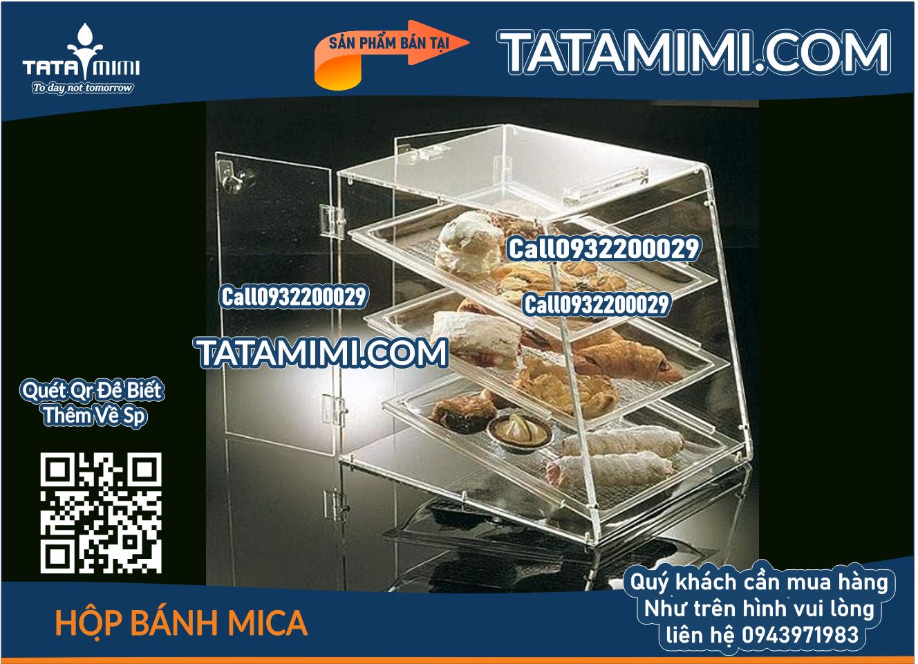 Tủ Bánh Ngọt Mica