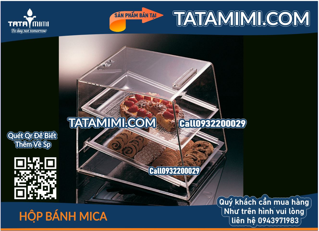 Tủ Bánh Ngọt Mica