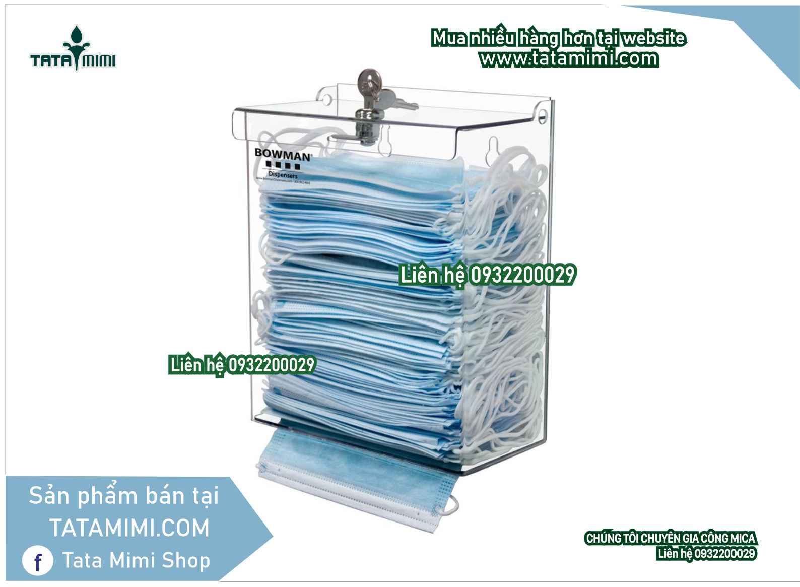 Hộp để khẩu trang treo tường