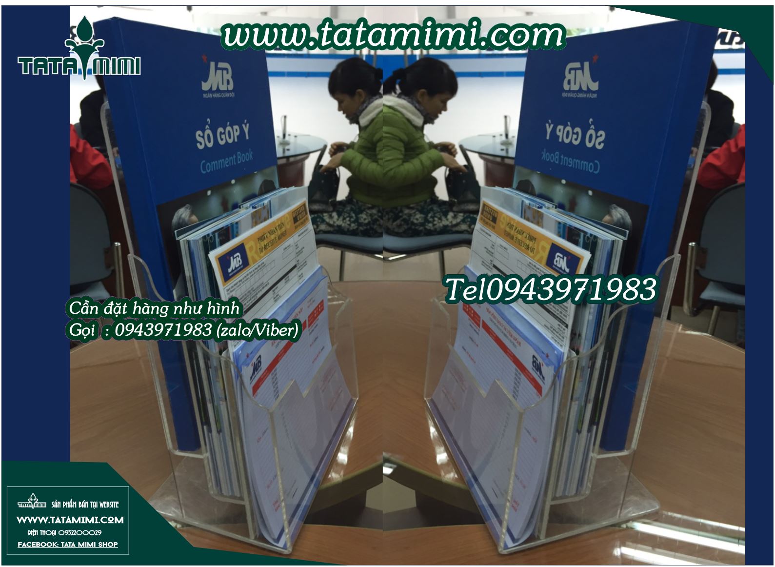 Kệ tài liệu để bàn bằng mica