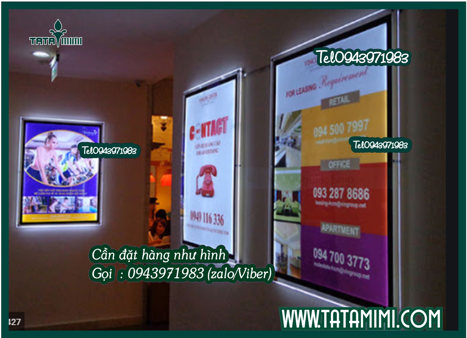 Biển hộp đèn siêu mỏng gắn trong thang máy