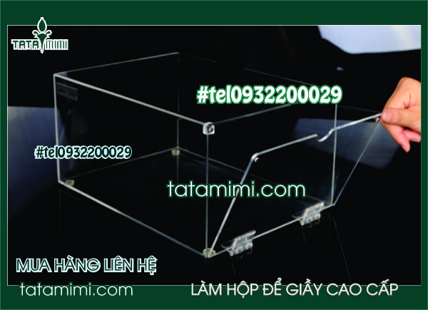 Hộp chụp làm từ mica 5mm để bảo vệ sản phẩm