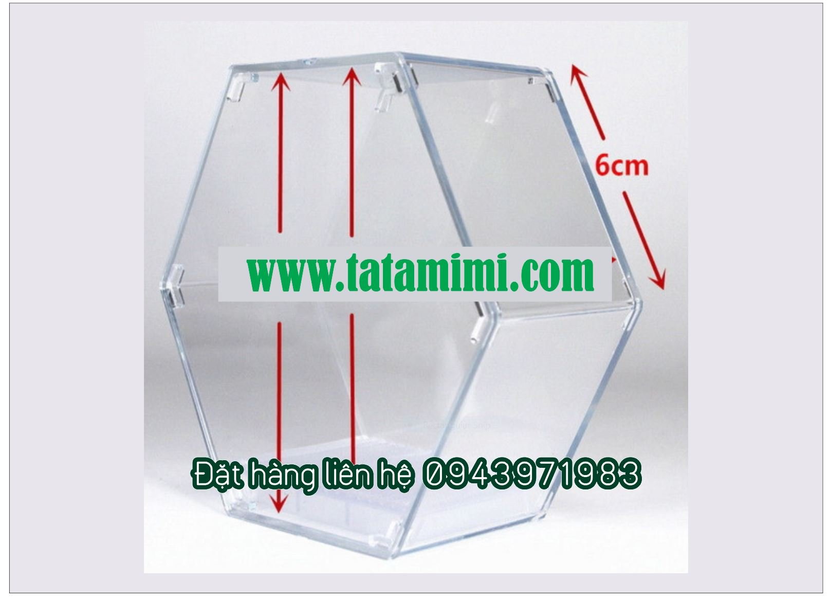 Mica cắt thành hộp lục giác