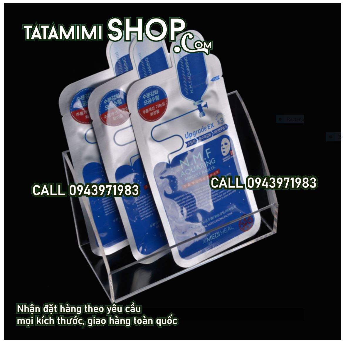 Kệ sách -kệ mỹ phẩm bằng mica