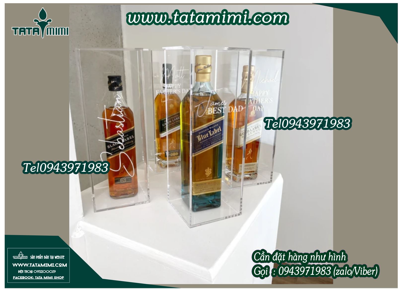 Hộp mica bọc chai rượu