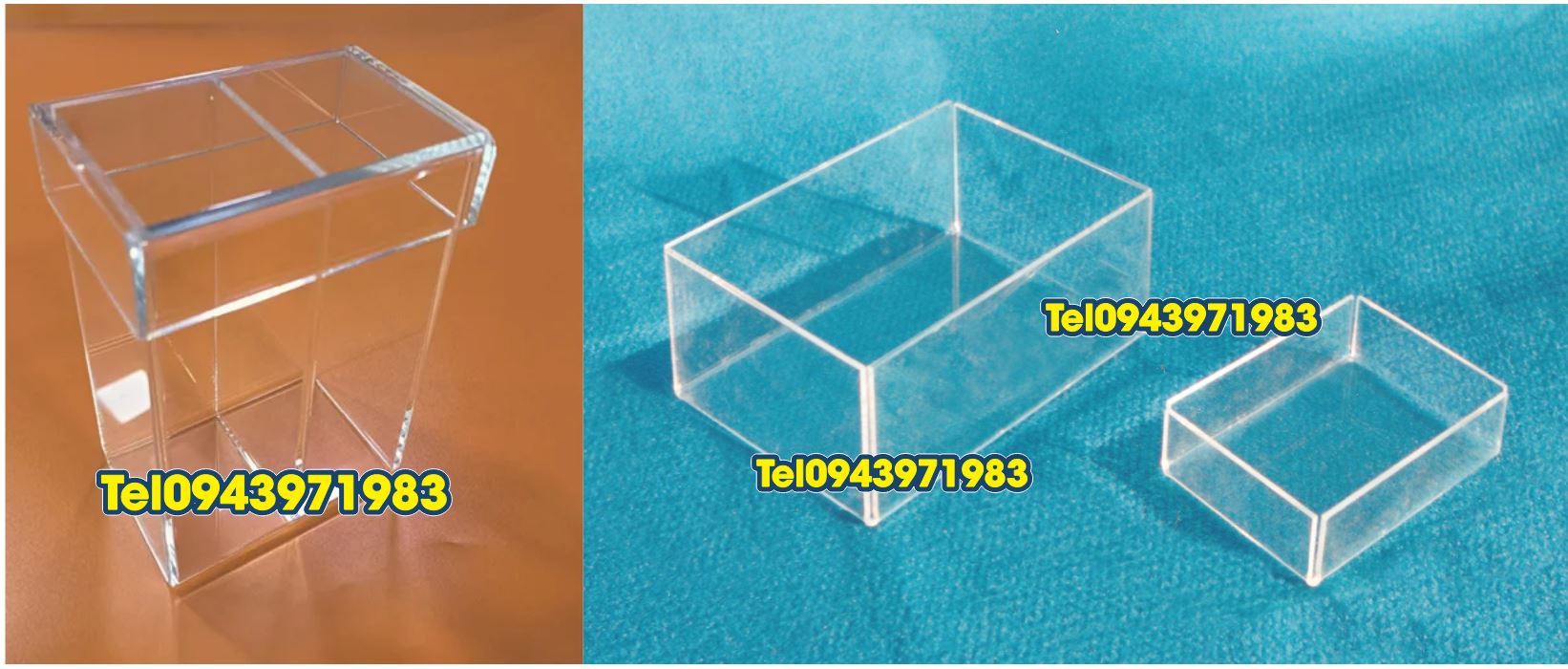 Hộp mica có nắp rời