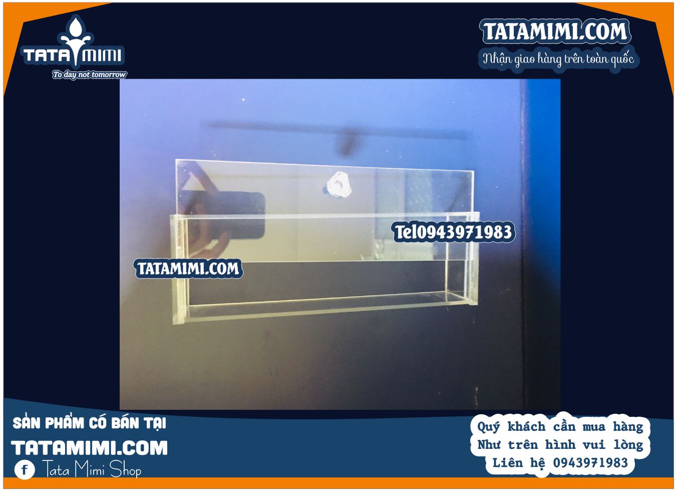 Hộp mica có nắp rời