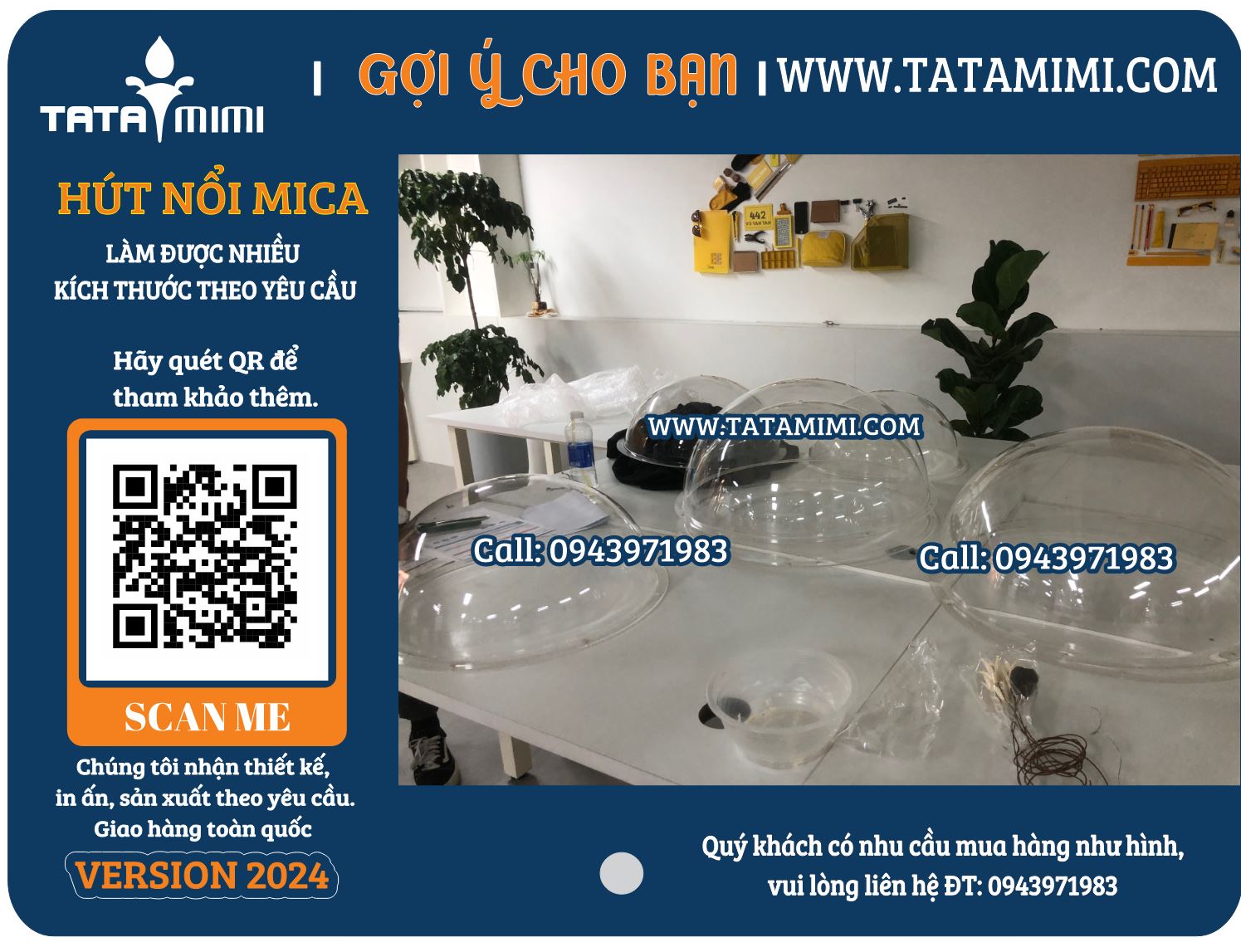 Mẫu hút nổi mica 10cm, 20cm, 30cm, 35cm, 50cm, 1 mét