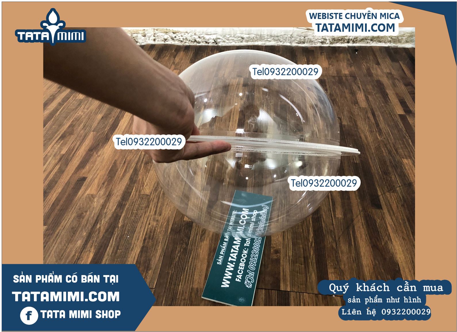 Hút Nổi Mica Đường Kính 1 Mét