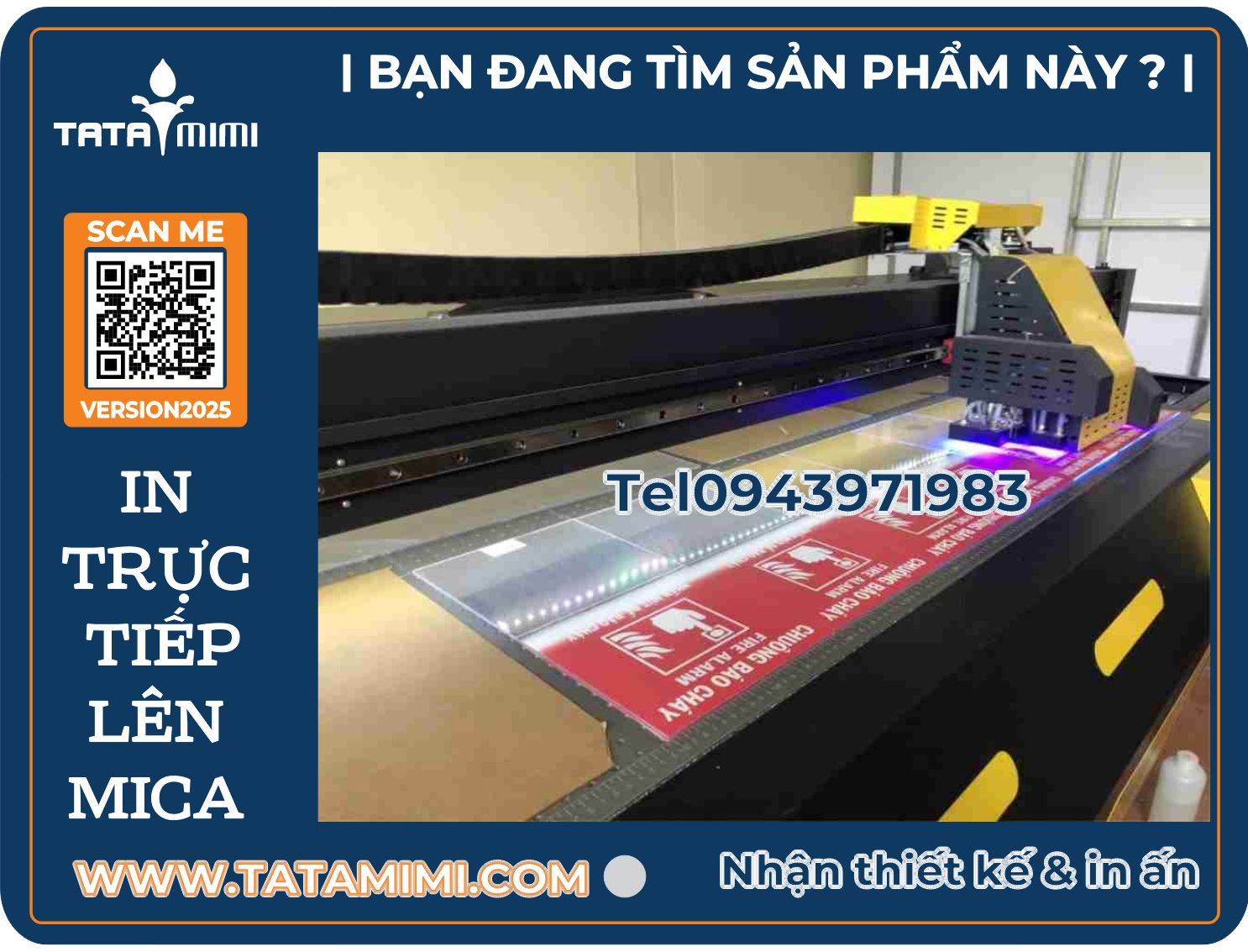In trực tiếp lên mica – Công nghệ hiện đại cho biển quảng cáo và bảng chỉ dẫn.
