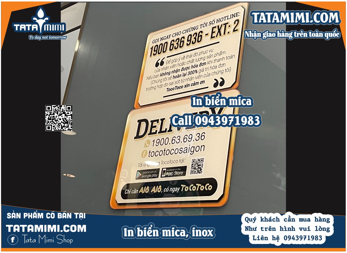 Biển quy trình làm từ mica với nội dung in decal