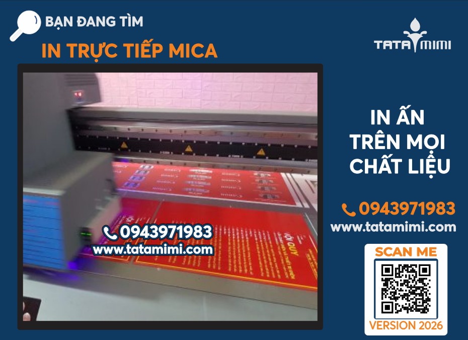In ấn trên mica theo yêu cầu, in UV mica đẹp tại Hà Nội TP HCM