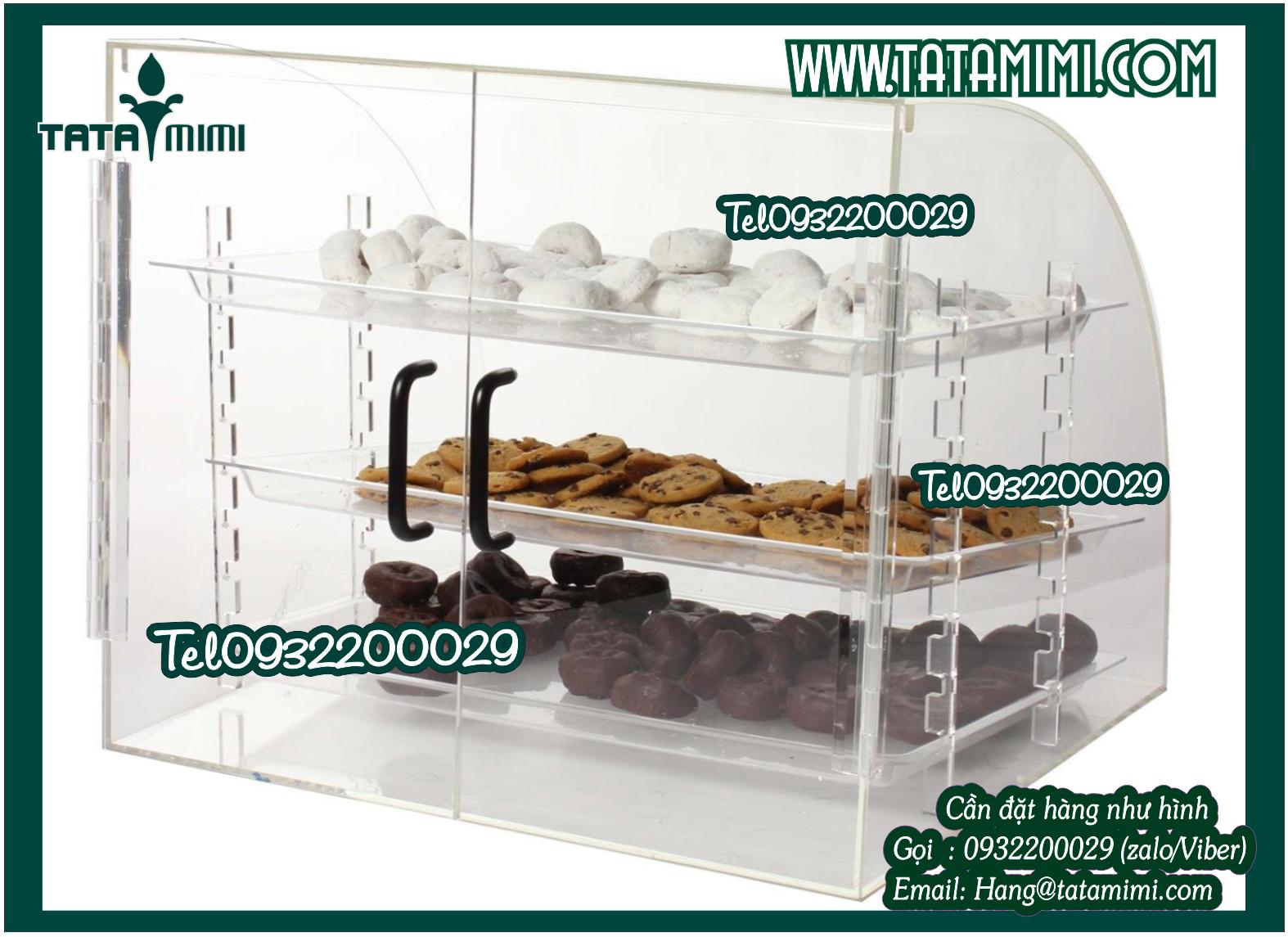 Tủ để bánh từ mica trong suốt