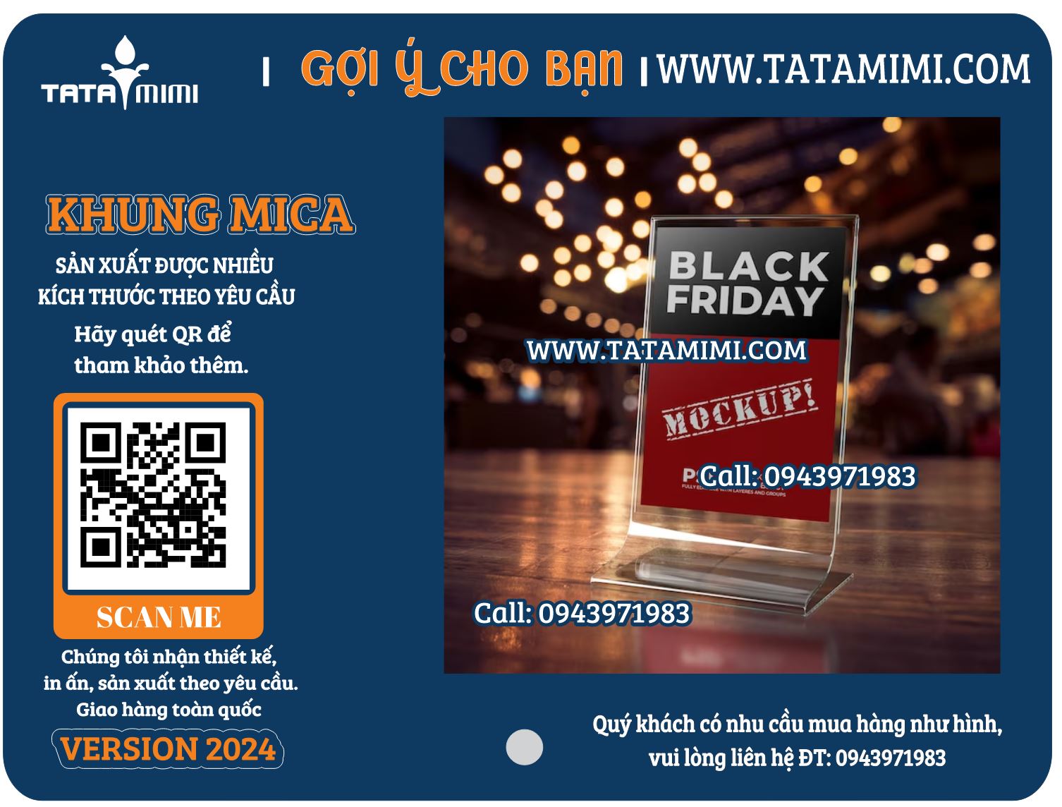 Khung Mica Để Bàn Từ Tata Mimi: Chất Lượng Đỉnh Cao, Dịch Vụ Hoàn Hảo