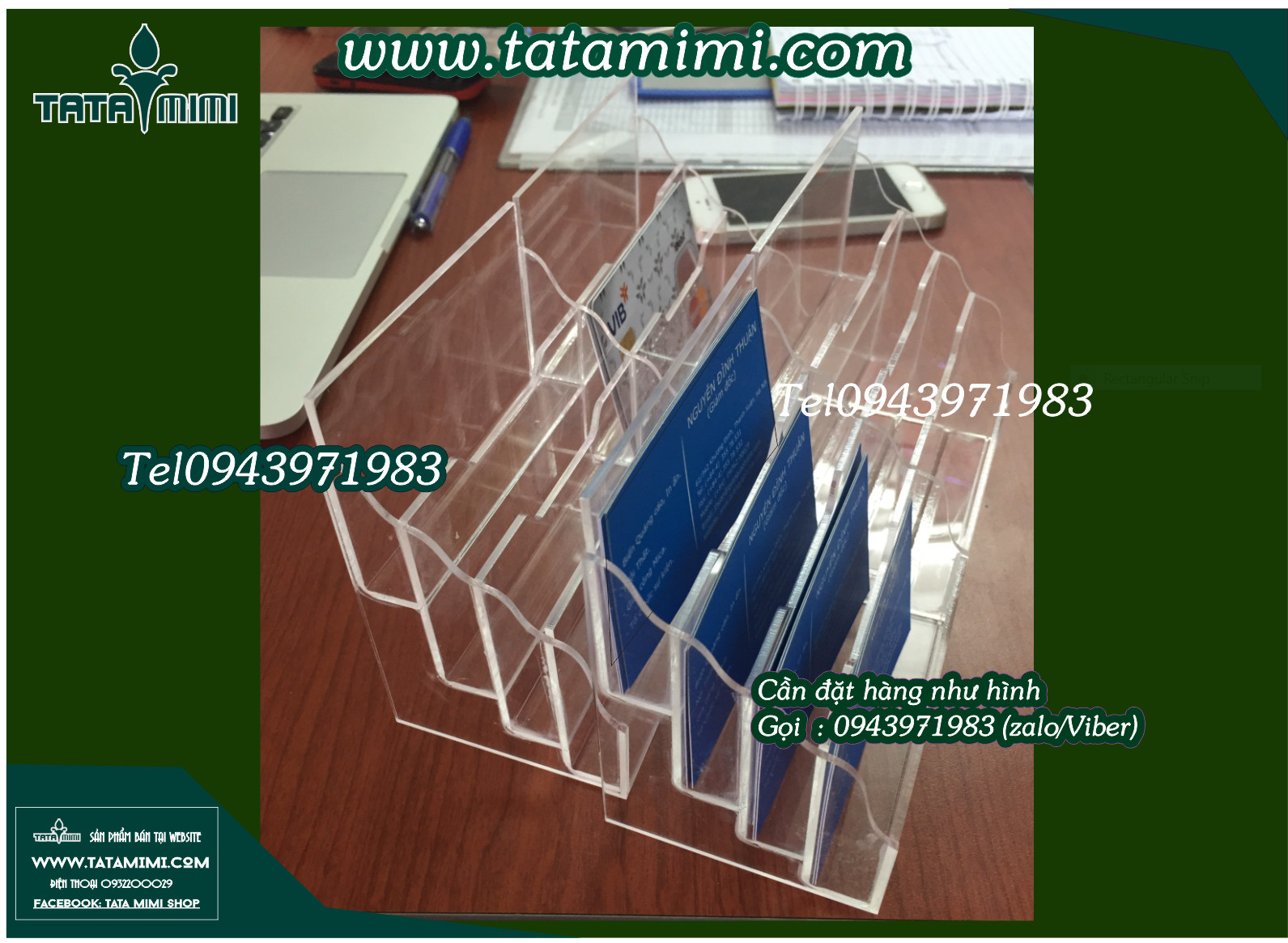 Kệ đựng danh thiếp có mấy tầng mấy ô đựng