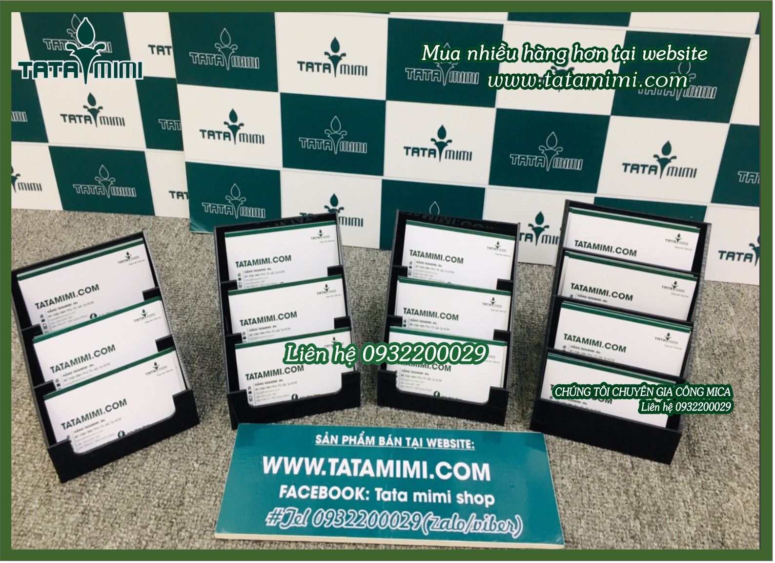 Kệ mica để cardvisit 8 ngăn
