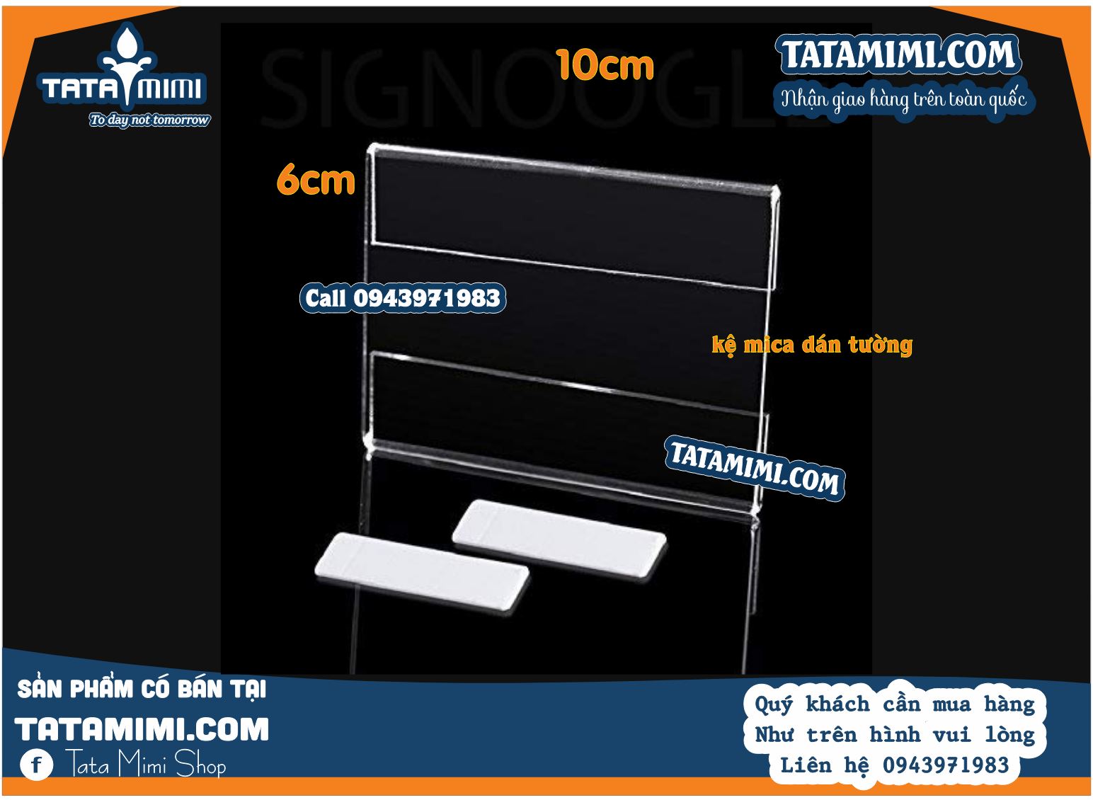 Kệ checklist dán tường 6x9cm loại nhỏ , đặt theo yêu cầu