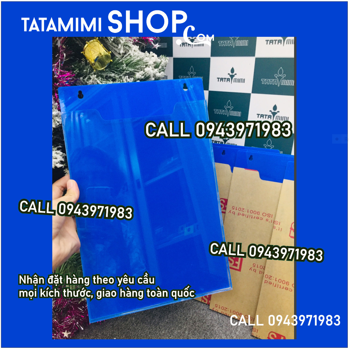 Biển checklist treo tường màu xanh coban