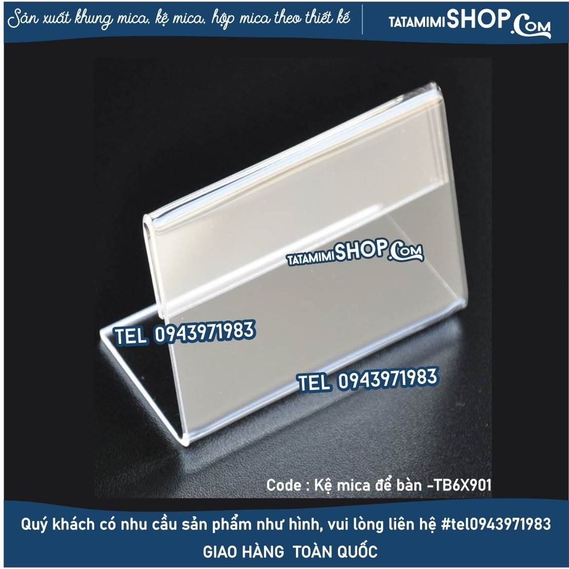 Kệ uốn chữ L mica 2mm theo kích thước