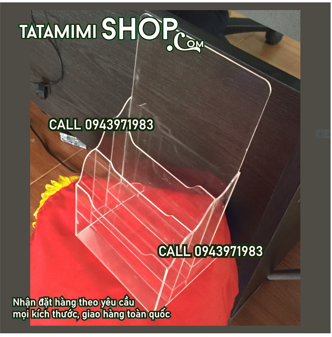 Hộp tài liệu để bàn 3 ngăn từ mica