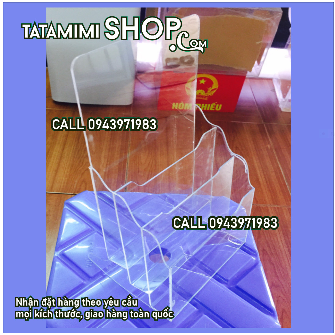 Hộp tài liệu để bàn 3 ngăn từ mica