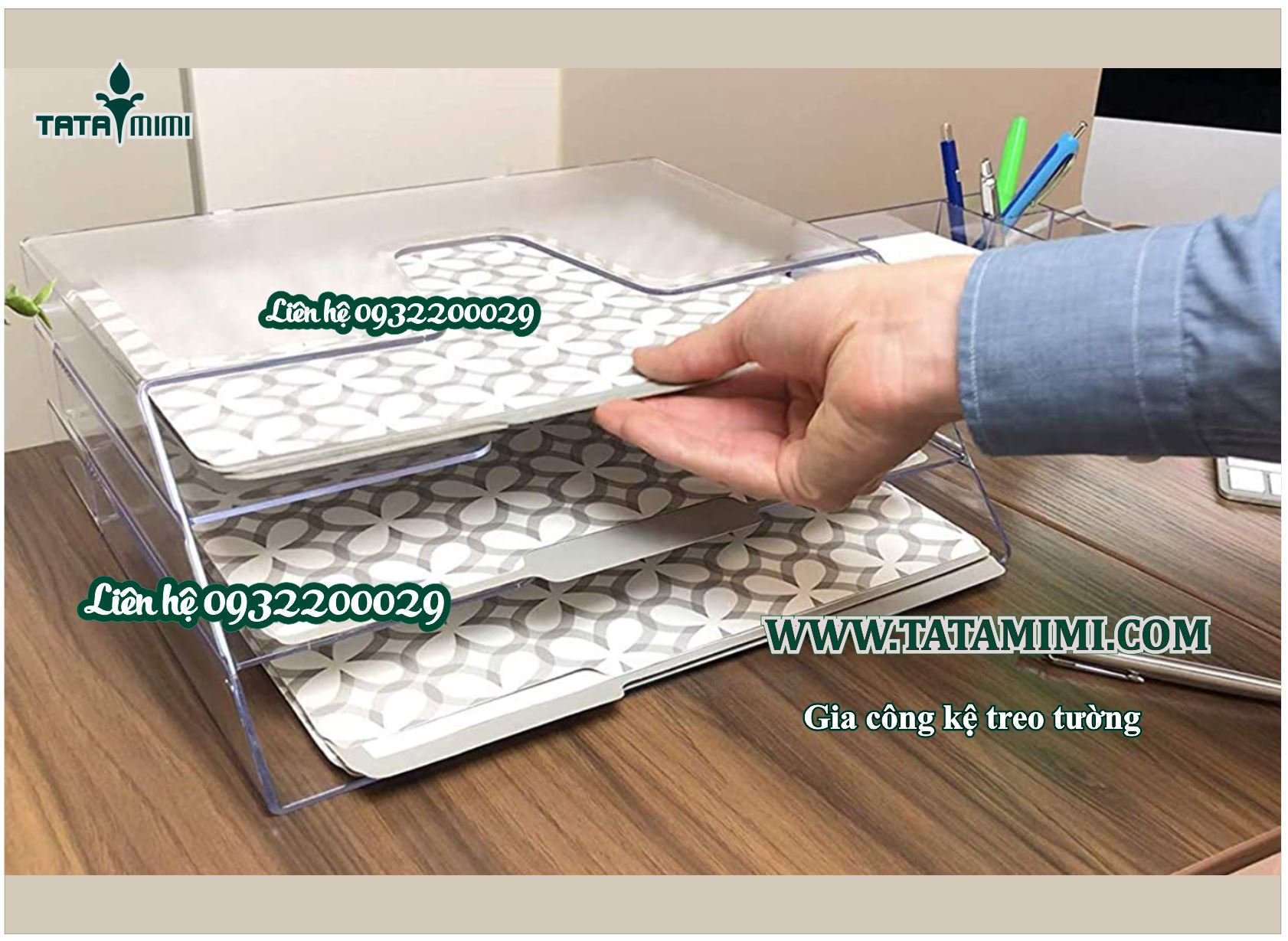 Kệ A4 nhiều ngăn để bàn hoặc treo tường