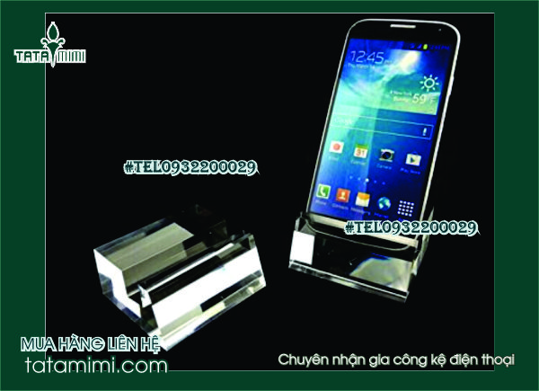 Kệ điện thoại uốn từ mica