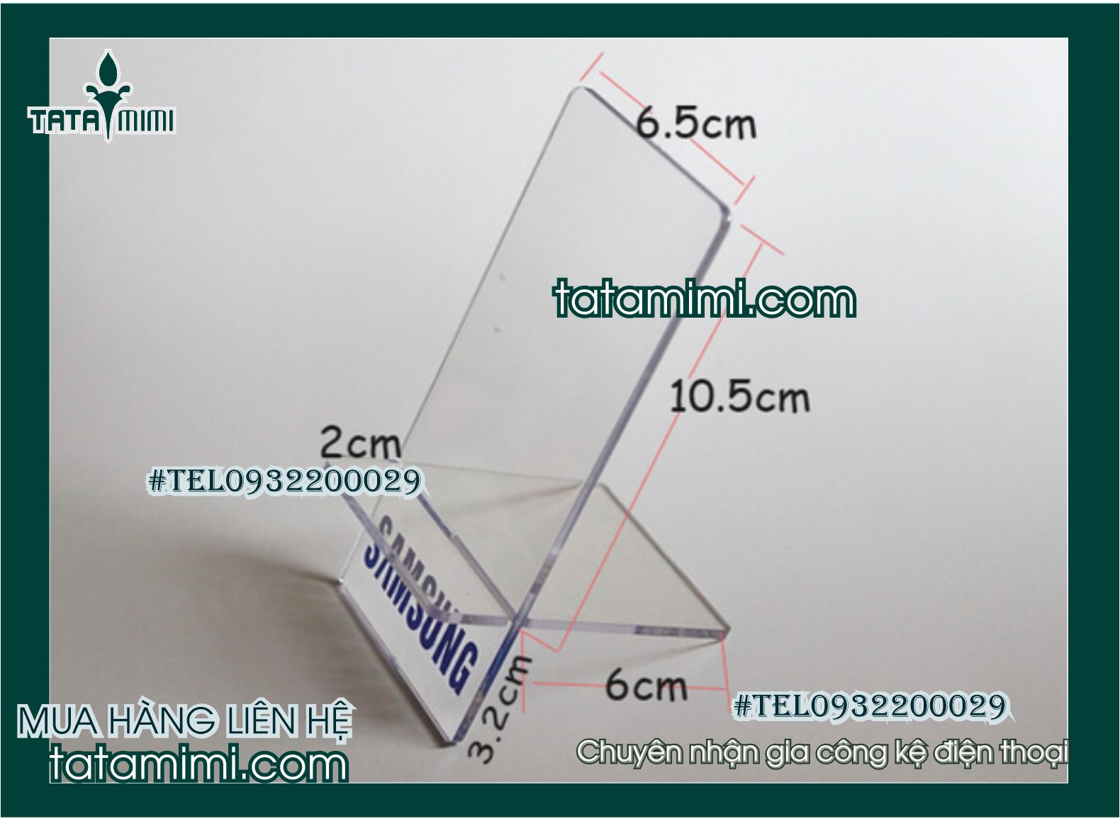Kệ mica trưng bày điện thoại